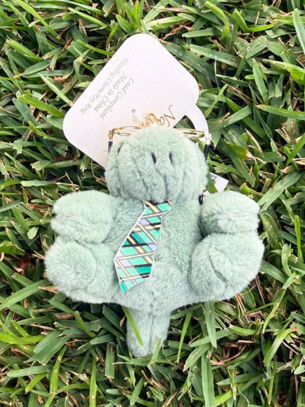 Natasha Couture Dinosaur Bag Charm with Gold Glasses - Picture 2 of 4